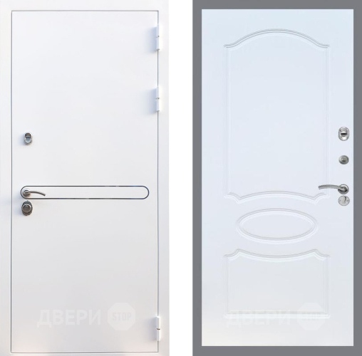 Входная металлическая Дверь Рекс (REX) 27 FL-128 Белый ясень в Можайске