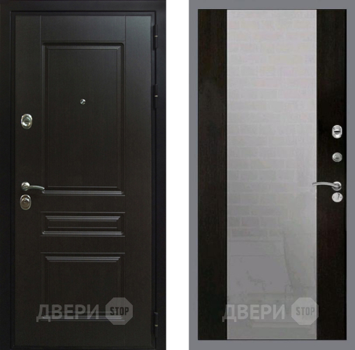 Входная металлическая Дверь Рекс (REX) Премиум-Н СБ-16 Зеркало Венге в Можайске