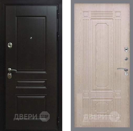 Входная металлическая Дверь Рекс (REX) Премиум-Н FL-2 Беленый дуб в Можайске