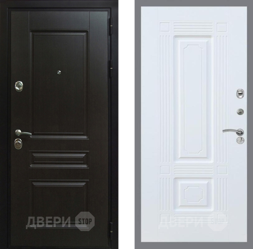 Входная металлическая Дверь Рекс (REX) Премиум-Н FL-2 Силк Сноу в Можайске