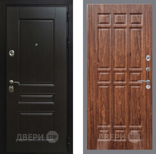 Входная металлическая Дверь Рекс (REX) Премиум-Н FL-33 орех тисненый в Можайске
