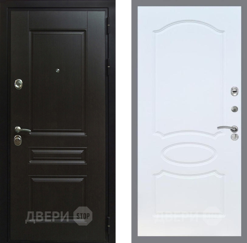 Входная металлическая Дверь Рекс (REX) Премиум-Н FL-128 Белый ясень в Можайске