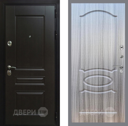 Входная металлическая Дверь Рекс (REX) Премиум-Н FL-128 Сандал грей в Можайске