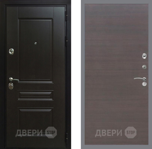 Входная металлическая Дверь Рекс (REX) Премиум-Н GL венге поперечный в Можайске