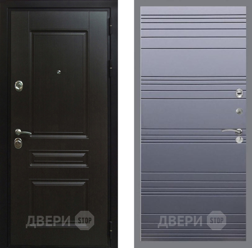 Входная металлическая Дверь Рекс (REX) Премиум-Н Line Силк титан в Можайске