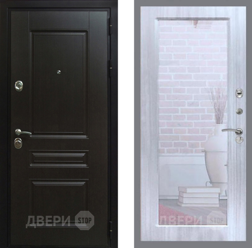 Дверь Рекс (REX) Премиум-Н Зеркало Пастораль Сандал белый в Можайске