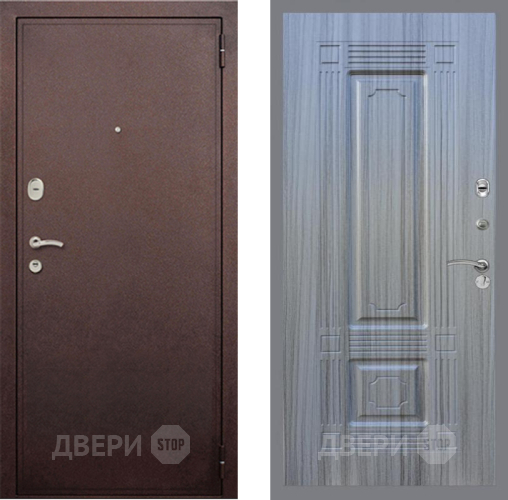Входная металлическая Дверь Рекс (REX) 2 Медный Антик FL-2 Сандал грей в Можайске