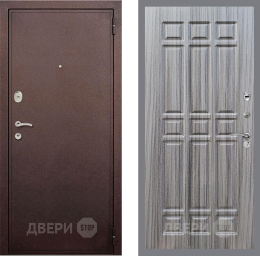 Входная металлическая Дверь Рекс (REX) 2 Медный Антик FL-33 Сандал грей в Можайске