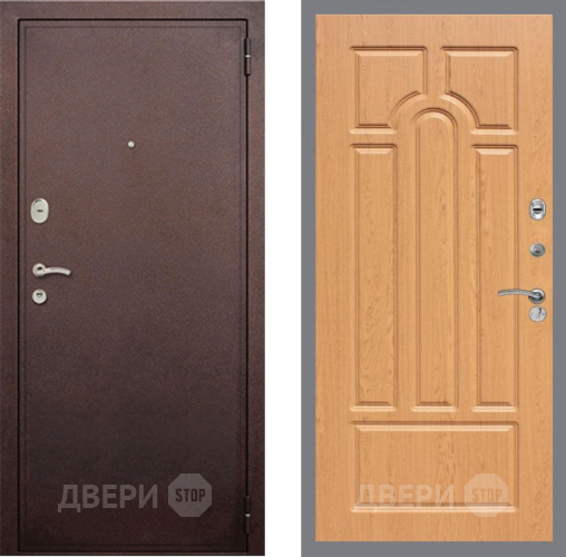 Входная металлическая Дверь Рекс (REX) 2 Медный Антик FL-58 Дуб в Можайске