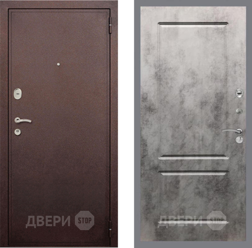 Входная металлическая Дверь Рекс (REX) 2 Медный Антик FL-117 Бетон темный в Можайске