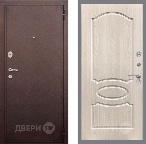 Входная металлическая Дверь Рекс (REX) 2 Медный Антик FL-128 Беленый дуб в Можайске