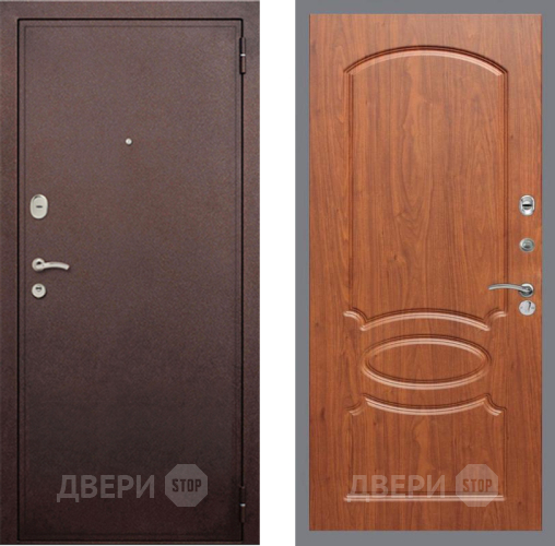 Входная металлическая Дверь Рекс (REX) 2 Медный Антик FL-128 Морёная берёза в Можайске
