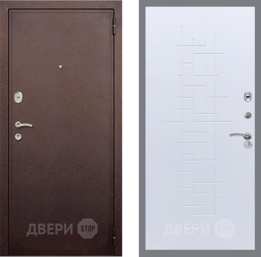 Входная металлическая Дверь Рекс (REX) 2 Медный Антик FL-289 Белый ясень в Можайске