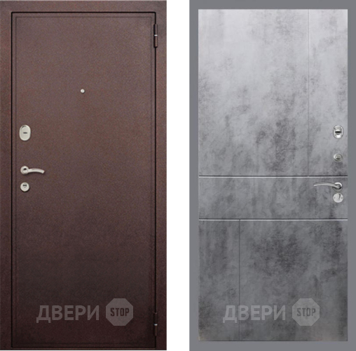 Входная металлическая Дверь Рекс (REX) 2 Медный Антик FL-290 Бетон темный в Можайске