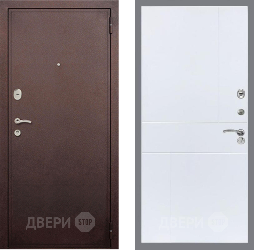 Входная металлическая Дверь Рекс (REX) 2 Медный Антик FL-290 Силк Сноу в Можайске