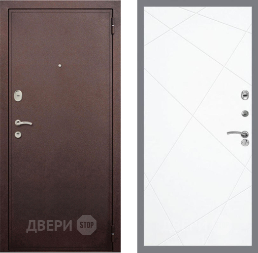 Входная металлическая Дверь Рекс (REX) 2 Медный Антик FL-291 Силк Сноу в Можайске