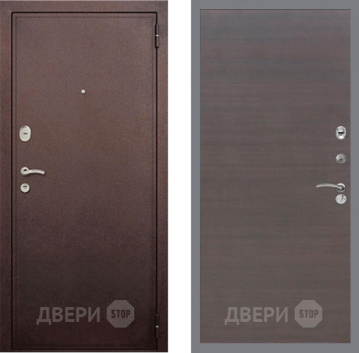 Входная металлическая Дверь Рекс (REX) 2 Медный Антик GL венге поперечный в Можайске