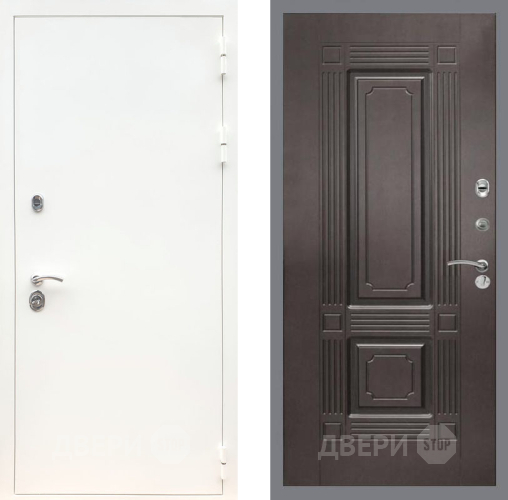 Входная металлическая Дверь Рекс (REX) 5 Белая Шагрень FL-2 Венге в Можайске