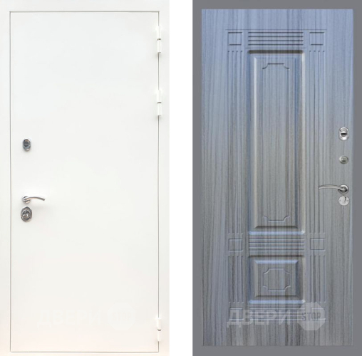 Входная металлическая Дверь Рекс (REX) 5 Белая Шагрень FL-2 Сандал грей в Можайске