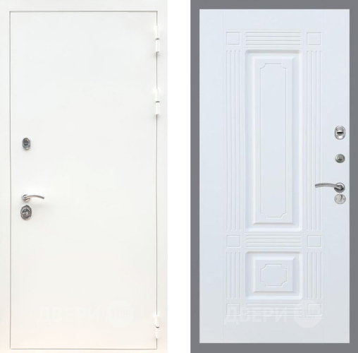 Входная металлическая Дверь Рекс (REX) 5 Белая Шагрень FL-2 Силк Сноу в Можайске