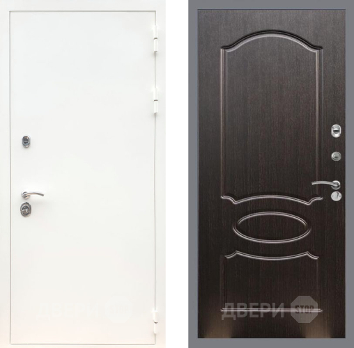 Входная металлическая Дверь Рекс (REX) 5 Белая Шагрень FL-128 Венге светлый в Можайске