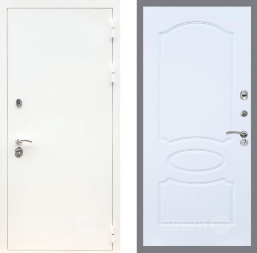 Дверь Рекс (REX) 5 Белая Шагрень FL-128 Силк Сноу в Можайске