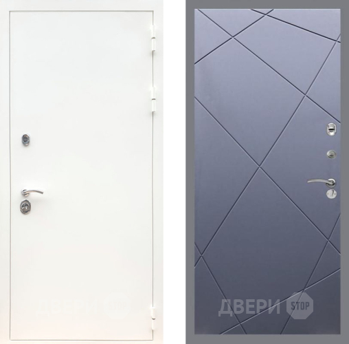 Входная металлическая Дверь Рекс (REX) 5 Белая Шагрень FL-291 Силк титан в Можайске