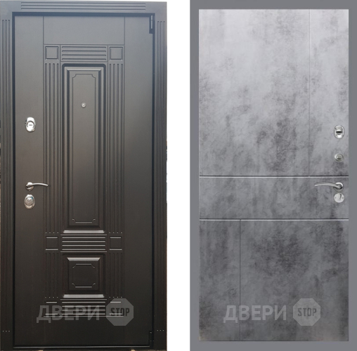 Входная металлическая Дверь Рекс (REX) 9 FL-290 Бетон темный в Можайске