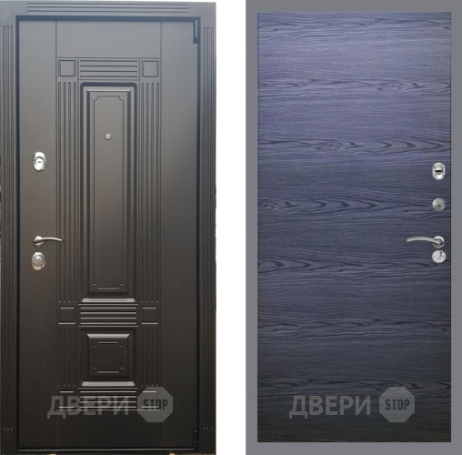 Входная металлическая Дверь Рекс (REX) 9 GL Дуб тангенальный черный в Можайске