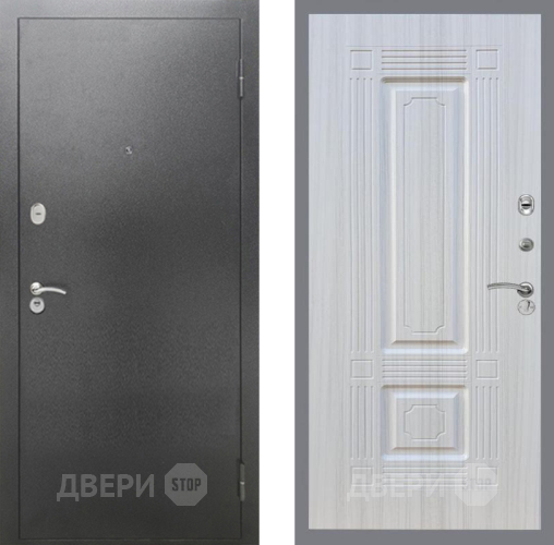 Входная металлическая Дверь Рекс (REX) 2А Серебро Антик FL-2 Сандал белый в Можайске