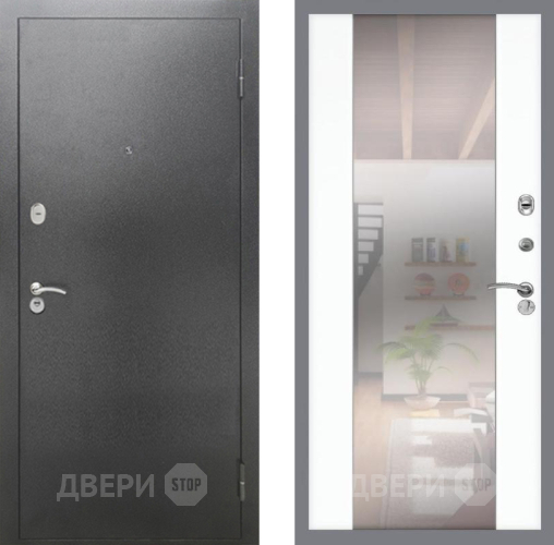 Дверь Рекс (REX) 2А Серебро Антик СБ-16 Зеркало Силк Сноу в Можайске