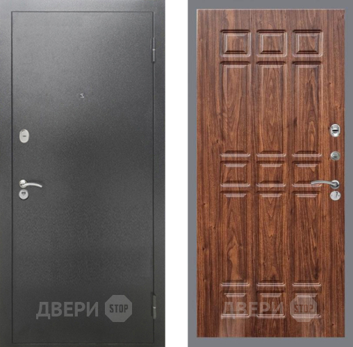 Входная металлическая Дверь Рекс (REX) 2А Серебро Антик FL-33 орех тисненый в Можайске