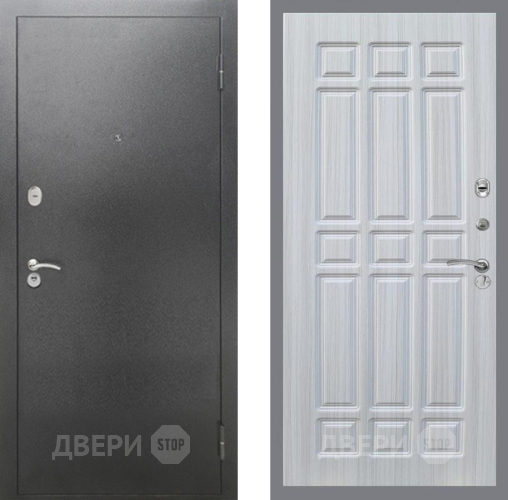Входная металлическая Дверь Рекс (REX) 2А Серебро Антик FL-33 Сандал белый в Можайске