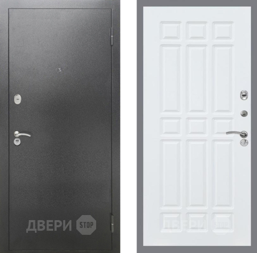 Входная металлическая Дверь Рекс (REX) 2А Серебро Антик FL-33 Силк Сноу в Можайске