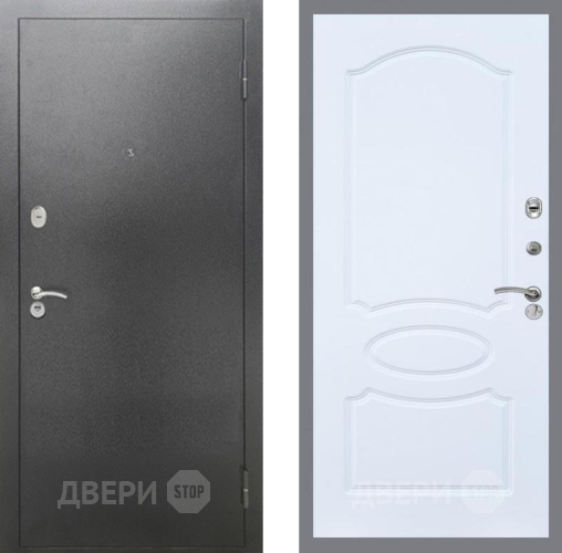 Входная металлическая Дверь Рекс (REX) 2А Серебро Антик FL-128 Силк Сноу в Можайске