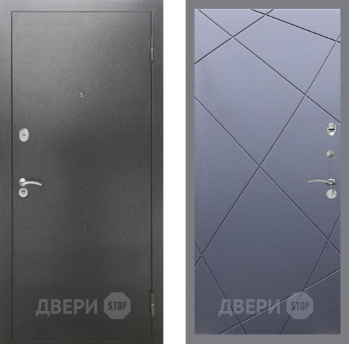 Входная металлическая Дверь Рекс (REX) 2А Серебро Антик FL-291 Силк титан в Можайске