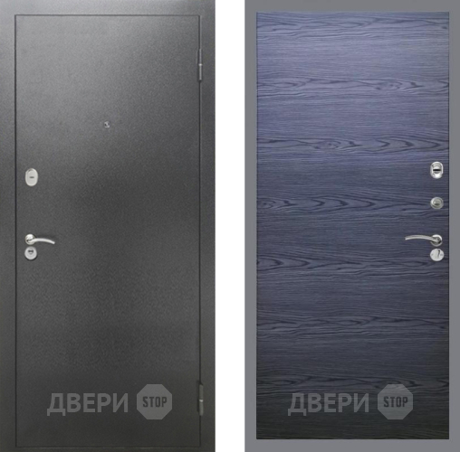 Дверь Рекс (REX) 2А Серебро Антик GL Дуб тангенальный черный в Можайске