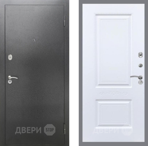 Входная металлическая Дверь Рекс (REX) 2А Серебро Антик Смальта Силк Сноу в Можайске
