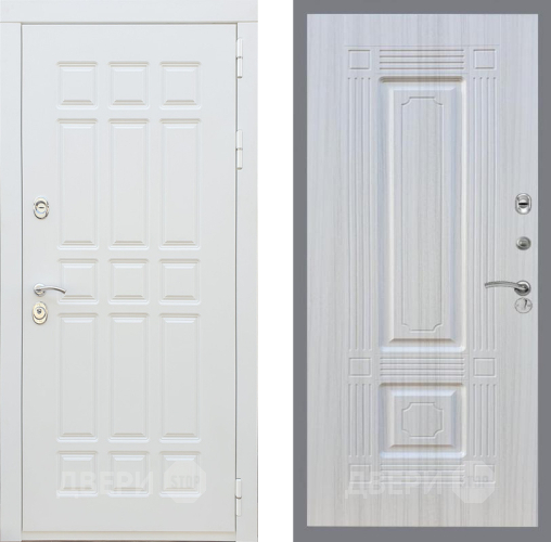 Входная металлическая Дверь Рекс (REX) 8 Силк Сноу FL-2 Сандал белый в Можайске
