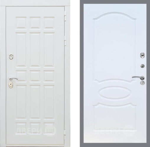 Входная металлическая Дверь Рекс (REX) 8 Силк Сноу FL-128 Белый ясень в Можайске