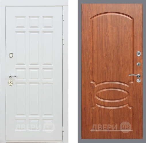 Входная металлическая Дверь Рекс (REX) 8 Силк Сноу FL-128 Морёная берёза в Можайске