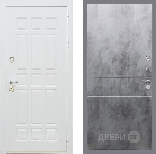 Входная металлическая Дверь Рекс (REX) 8 Силк Сноу FL-290 Бетон темный в Можайске