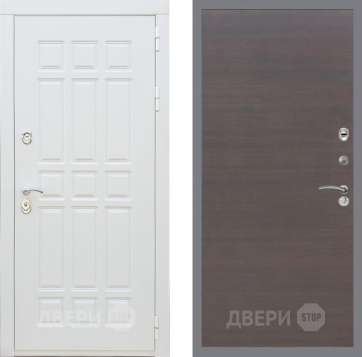 Входная металлическая Дверь Рекс (REX) 8 Силк Сноу GL венге поперечный в Можайске