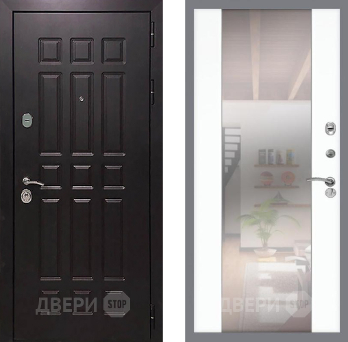 Входная металлическая Дверь Рекс (REX) 8 СБ-16 Зеркало Силк Сноу в Можайске