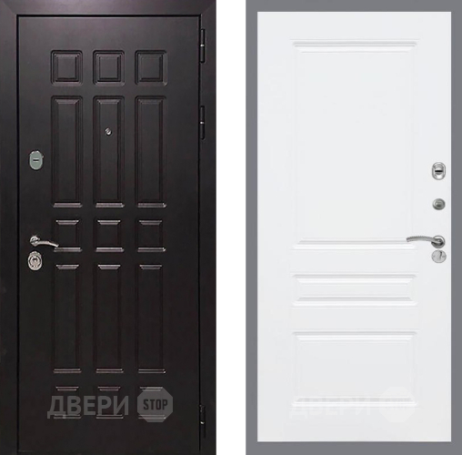 Входная металлическая Дверь Рекс (REX) 8 FL-243 Силк Сноу в Можайске