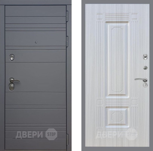 Входная металлическая Дверь Рекс (REX) 14 силк титан FL-2 Сандал белый в Можайске
