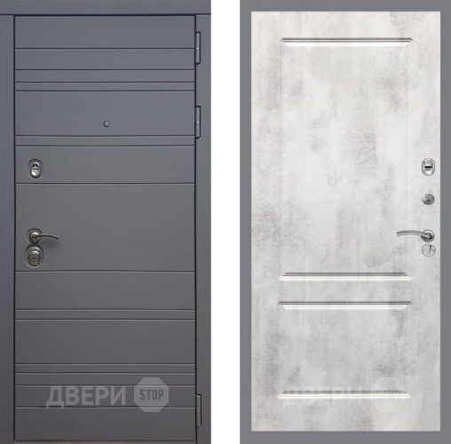 Входная металлическая Дверь Рекс (REX) 14 силк титан FL-117 Бетон светлый в Можайске