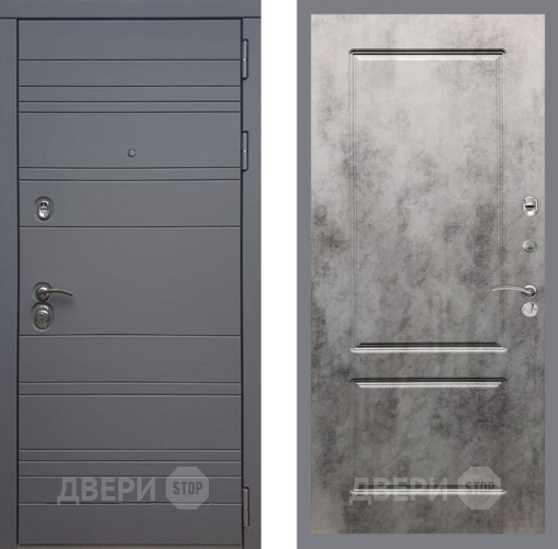 Входная металлическая Дверь Рекс (REX) 14 силк титан FL-117 Бетон темный в Можайске