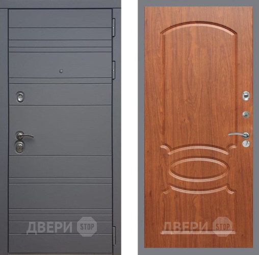 Входная металлическая Дверь Рекс (REX) 14 силк титан FL-128 Морёная берёза в Можайске