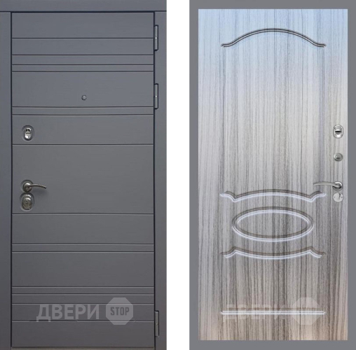 Входная металлическая Дверь Рекс (REX) 14 силк титан FL-128 Сандал грей в Можайске